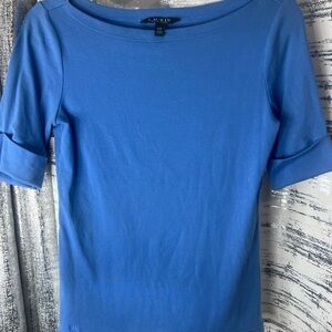 Polo by Ralph Lauren Women's Short Sleeve Blue Tee